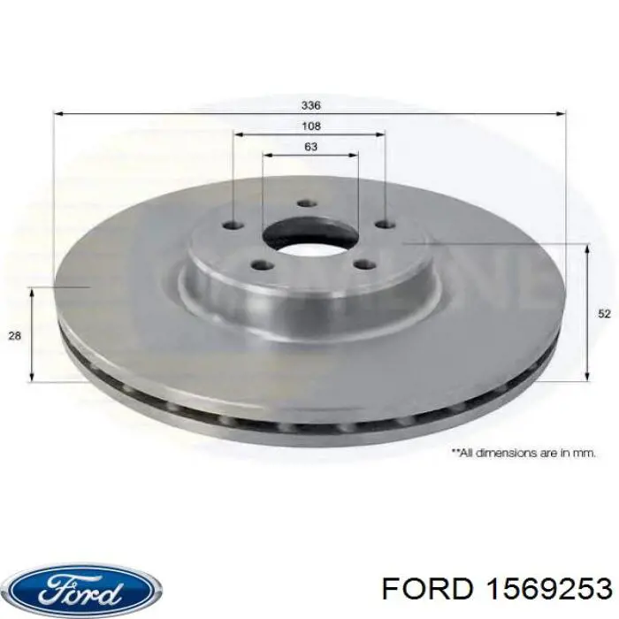 Disco do freio dianteiro Ford 1569253 preço, a partir de 112,85 USD