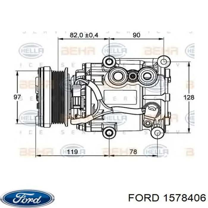 Compre 1578406 Ford Compressor de aparelho de ar condicionado