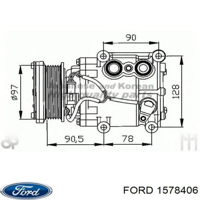 Compressor de aparelho de ar condicionado Ford 1578406 preço, a partir de 111,92 USD