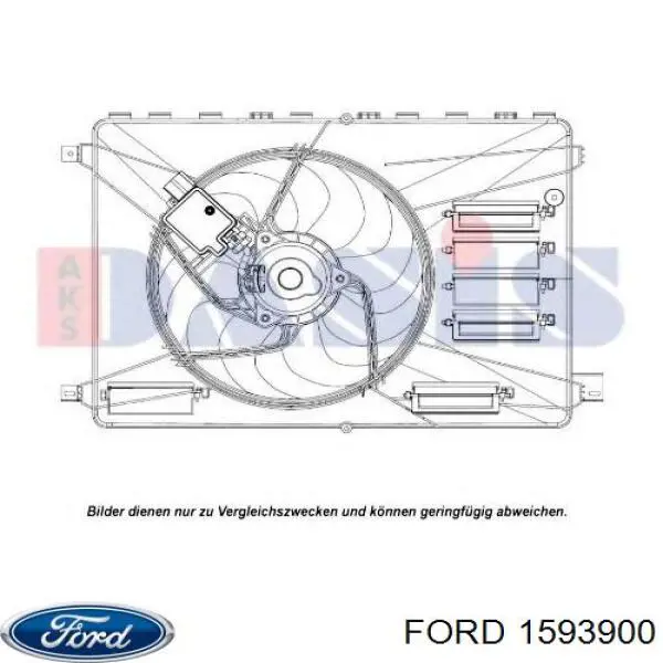 Difusor do radiador de esfriamento, montado com motor e roda de aletas Ford 1593900 preço, a partir de 225,13 USD