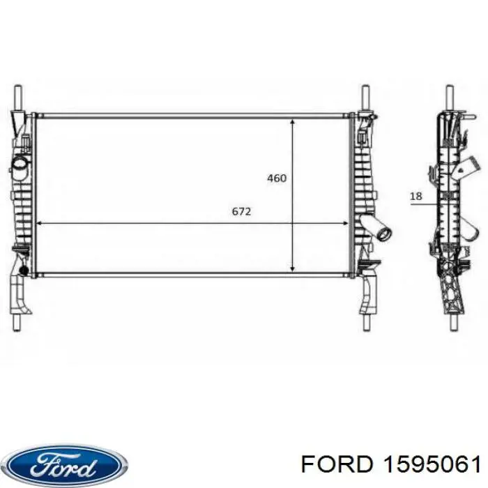 Radiador de esfriamento de motor Ford 1595061 preço, a partir de 112,01 USD