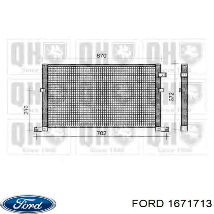 Radiador de aparelho de ar condicionado Ford 1671713 preço, a partir de 54,48 USD
