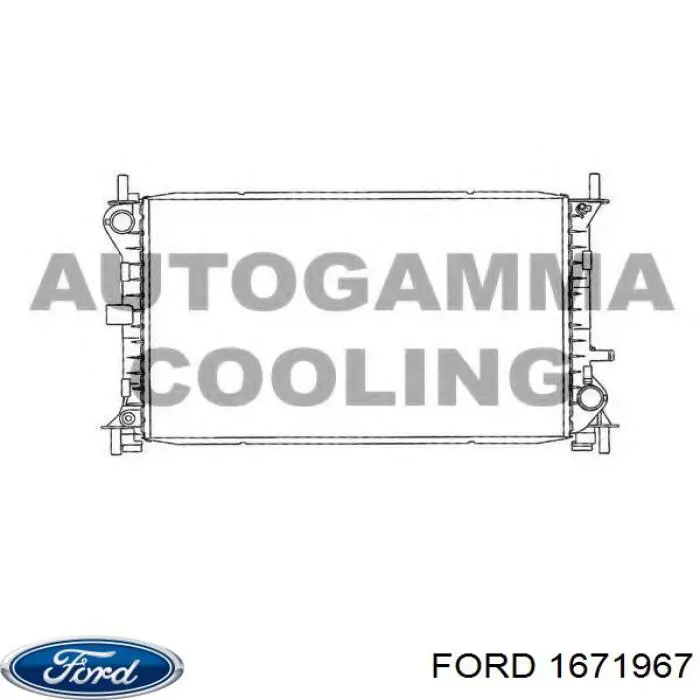 Compre 1671967 Ford Radiador de esfriamento de motor