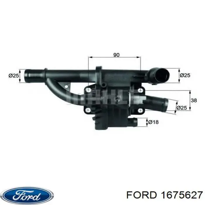 1675627 Ford Caixa do termostato