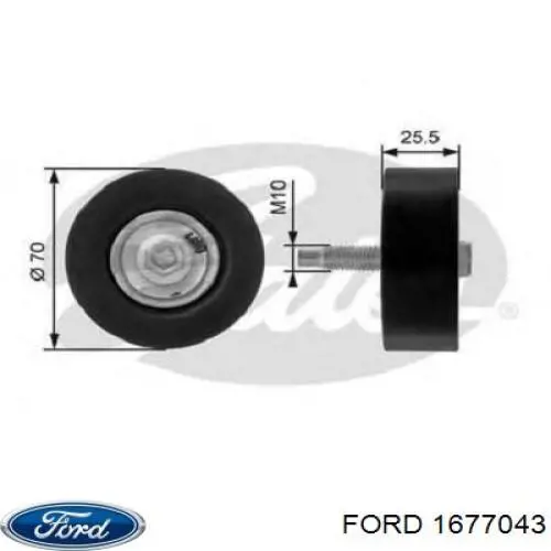 1662915 Ford Rolamento do semieixo do eixo dianteiro