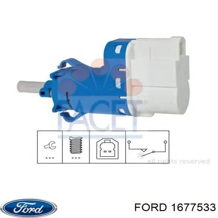Compre 1677533 Ford Sensor de ativação do sinal de parada