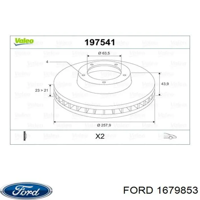 Disco do freio dianteiro Ford 1679853 preço, a partir de 51,18 USD