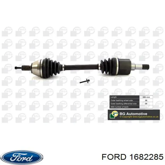 1682285 Ford Semieixo (acionador) dianteiro esquerdo