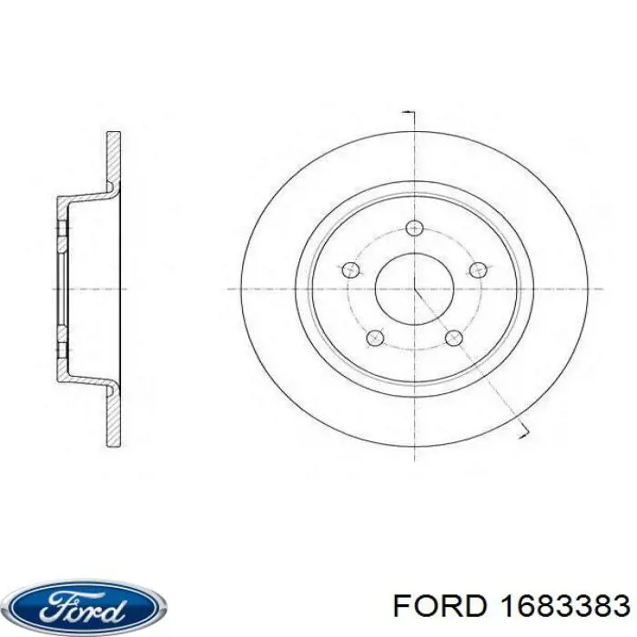 Compre 1683383 Ford Disco do freio traseiro