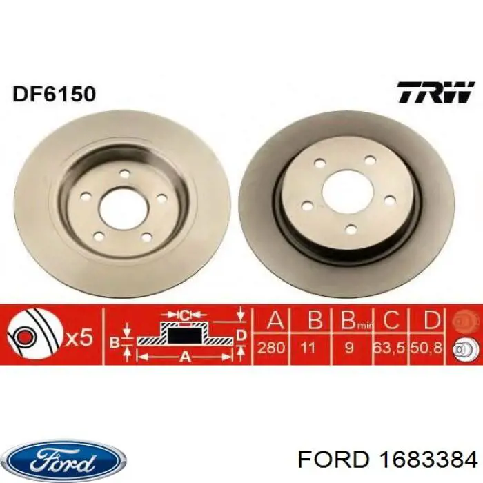 Disco do freio traseiro Ford 1683384 preço, a partir de 66,99 USD