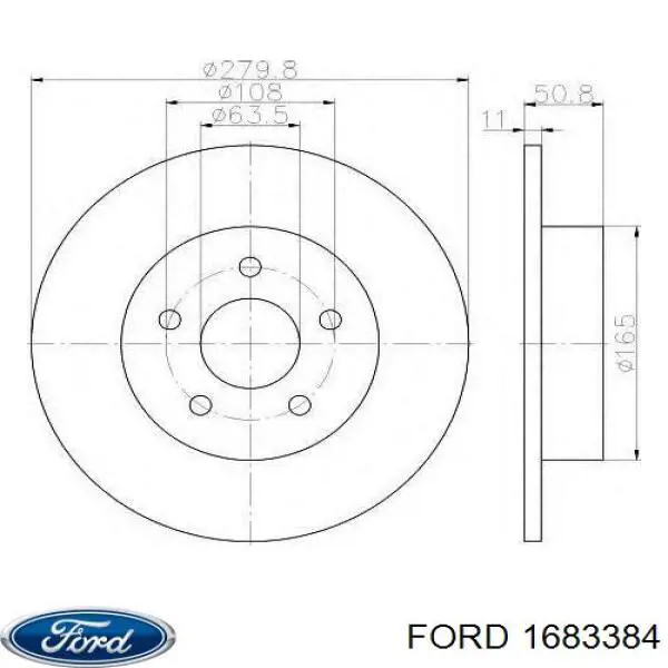 Compre 1683384 Ford Disco do freio traseiro