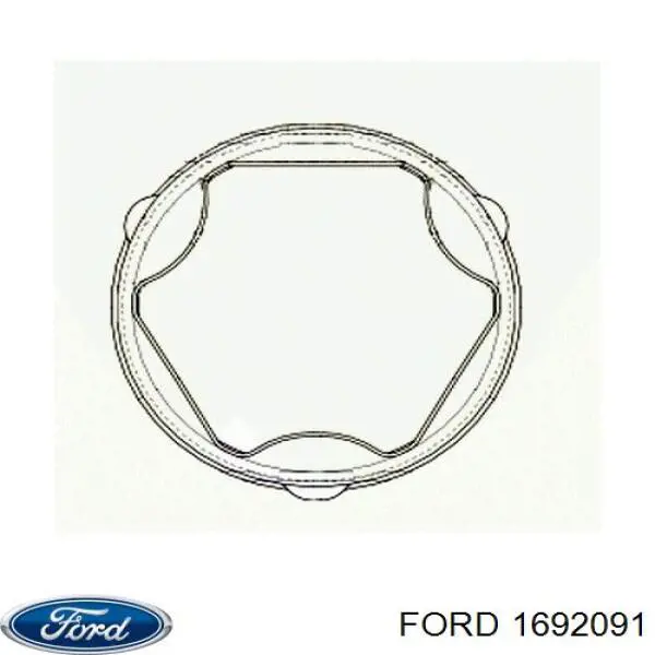 1692091 Ford Bota de proteção interna de junta homocinética do semieixo dianteiro
