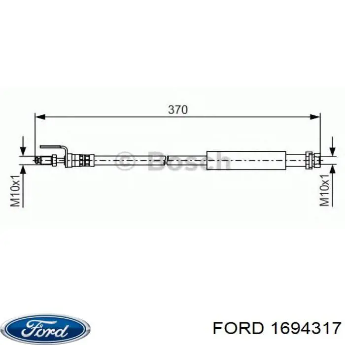 Mangueira do freio dianteira Ford 5350915 preço, a partir de 16,28 USD