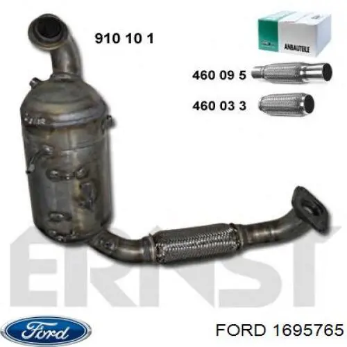 1695765 Ford Filtro de partículas do sistema dos gases de escape