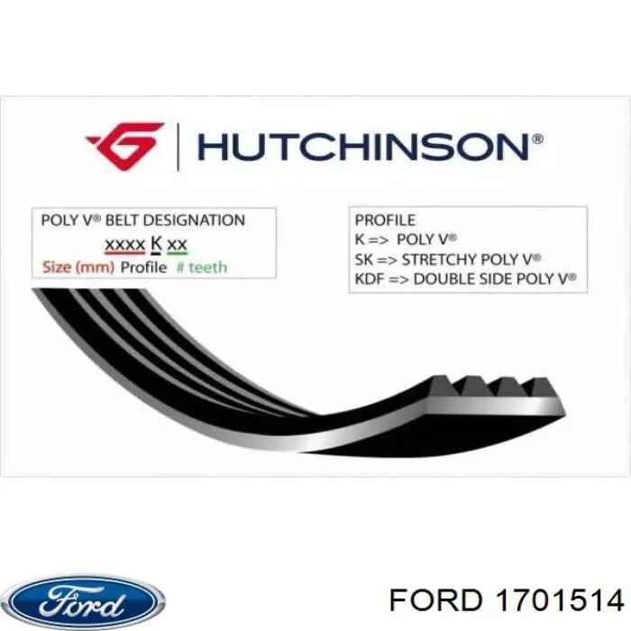 Compre 1701514 Ford Correia dos conjuntos de transmissão