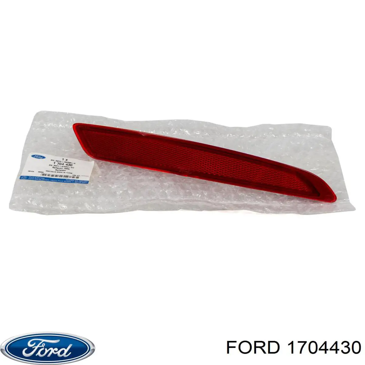 1704430 Ford Retrorrefletor (refletor) do pára-choque traseiro direito