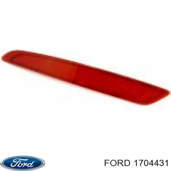 1704431 Ford Retrorrefletor (refletor) do pára-choque traseiro esquerdo