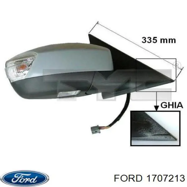 Compre 1707213 Ford Espelho de retrovisão esquerdo