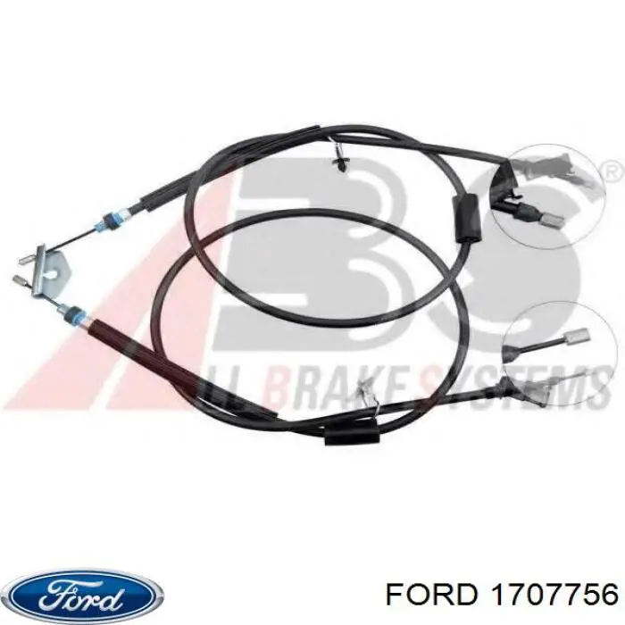 Compre 1707756 Ford Cabo traseiro direito/esquerdo do freio de estacionamento
