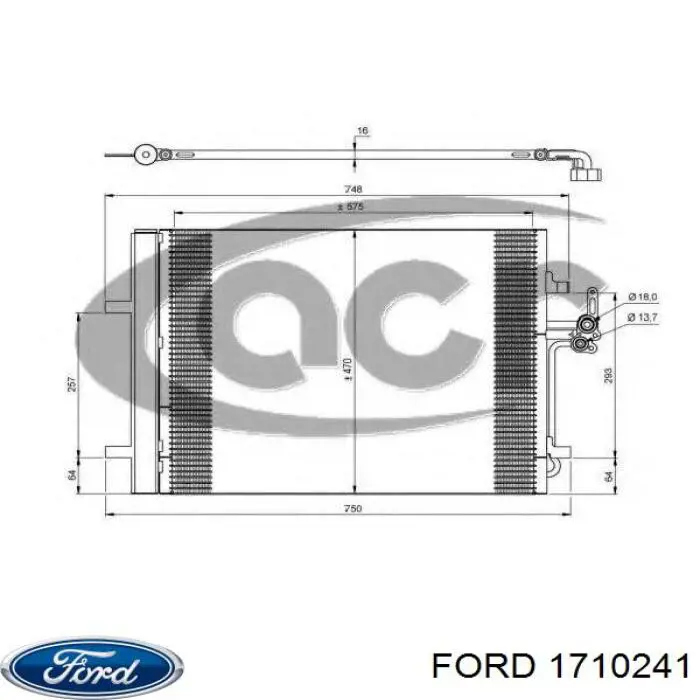 Compre 1710241 Ford Radiador de aparelho de ar condicionado