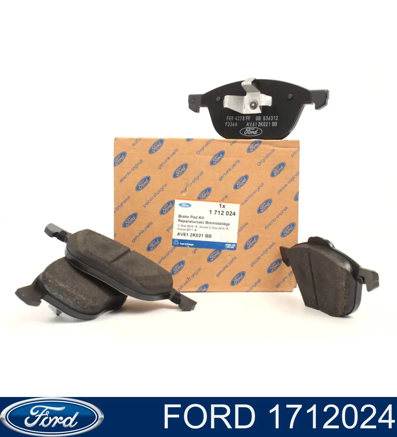 1712024 Ford Sapatas do freio dianteiras de disco