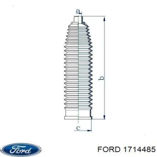 Compre 1714485 Ford Bota de proteção do mecanismo de direção (de cremalheira)