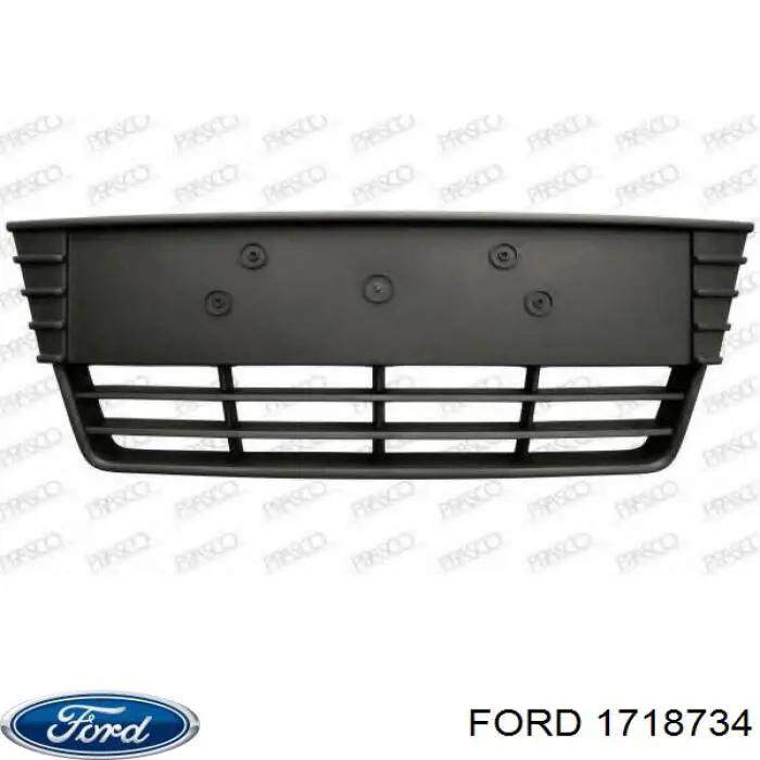 1718734 Ford Grelha central do pára-choque dianteiro