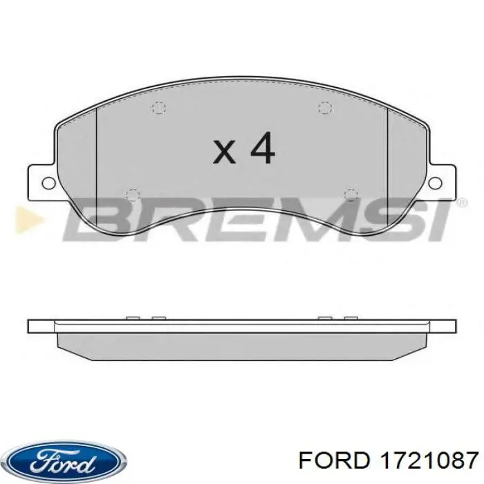Compre 1721087 Ford Sapatas do freio dianteiras de disco