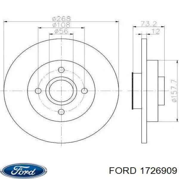 Cremalheira da direção Ford 1726909 preço, a partir de 90,24 USD