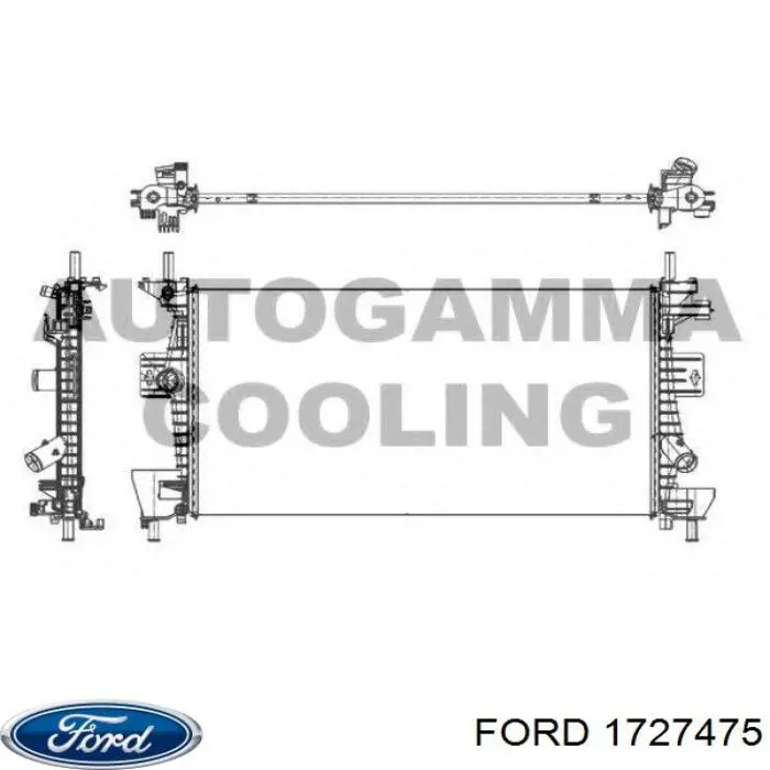 Compre 1727475 Ford Radiador de esfriamento de motor