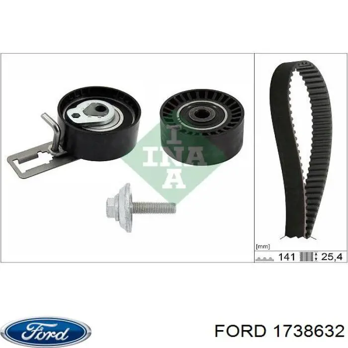 Compre 1738632 Ford Correia do mecanismo de distribuição de gás, kit