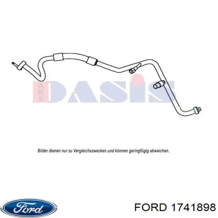 1741898 Ford Mangueira de aparelho de ar condicionado, desde o radiador até o secador