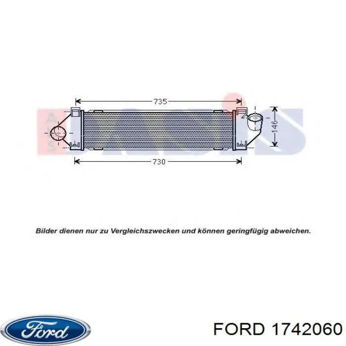 1742060 Ford Radiador de intercooler