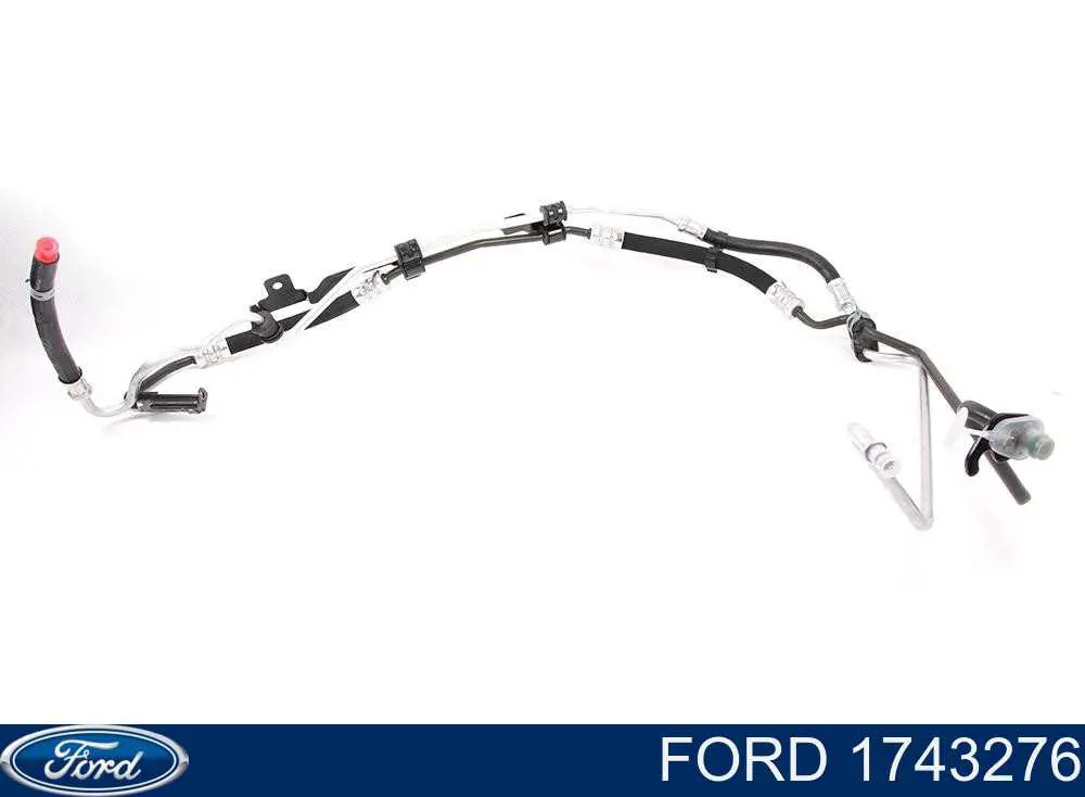Compre 1743276 Ford Mangueira da Direção hidrâulica assistida de pressão alta desde a bomba até a régua (do mecanismo)