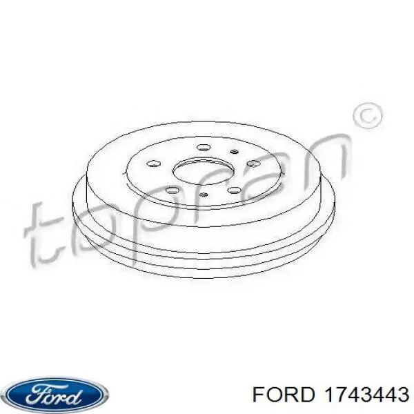 Compre 1743443 Ford Tambor do freio traseiro