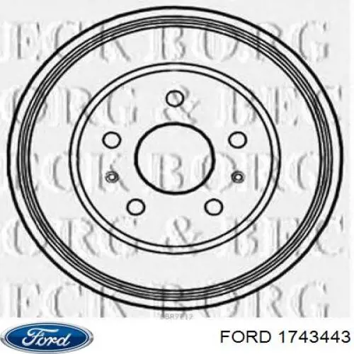 Tambor do freio traseiro Ford 1743443 preço, a partir de 55,91 USD