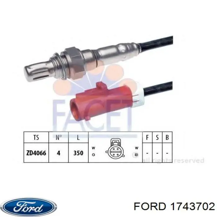 Compre 1743702 Ford Sonda lambda, sensor de oxigênio depois de catalisador