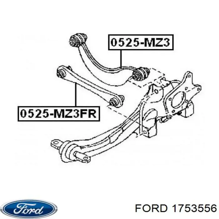 Braço oscilante inferior esquerdo de suspensão traseira/direita Ford 1753556 preço, a partir de 28,55 USD