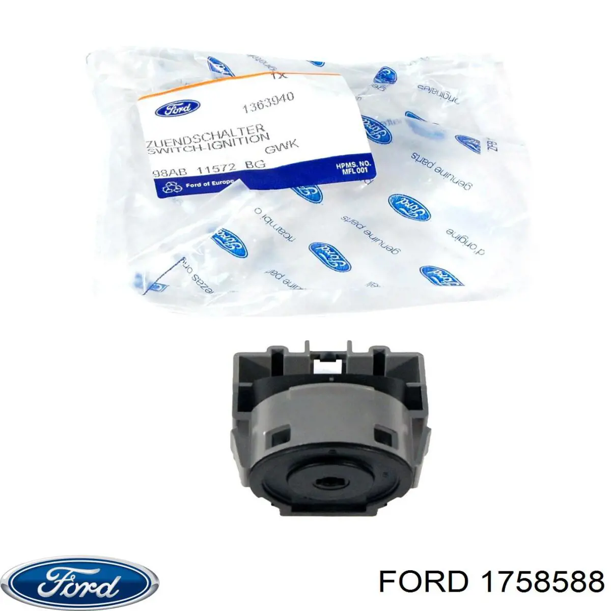 1758588 Ford Grupo de contato de fecho de ignição