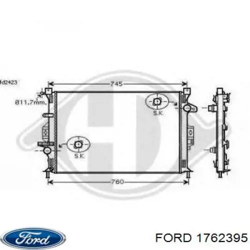 Radiador de esfriamento de motor Ford 1762395 preço, a partir de 100,63 USD