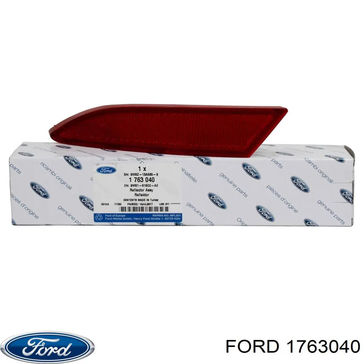 Compre 1763040 Ford Retrorrefletor (refletor) do pára-choque traseiro esquerdo
