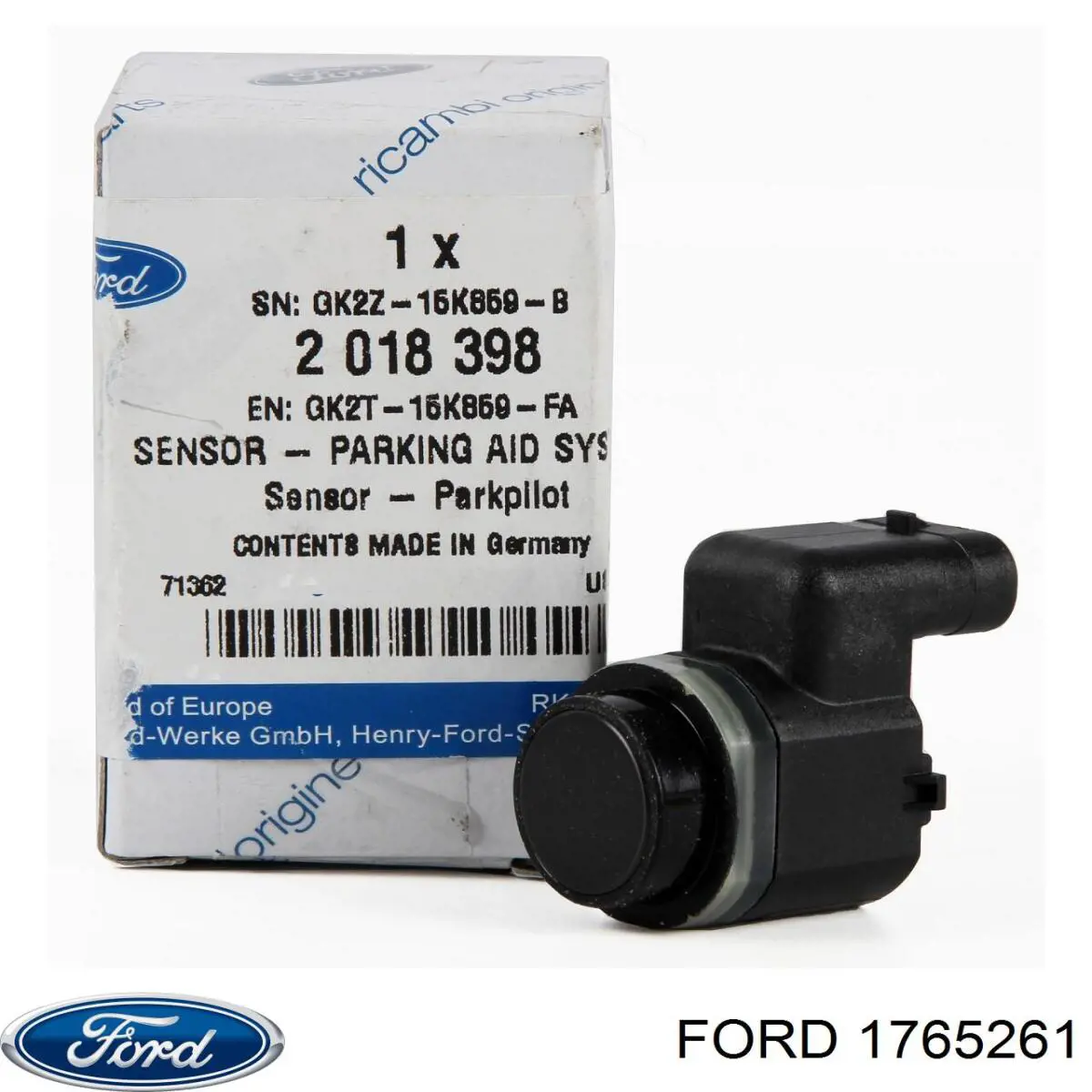 Sensor dianteiro de sinalização de estacionamento (sensor de estacionamento) Ford 1765261 preço, a partir de 44,98 USD