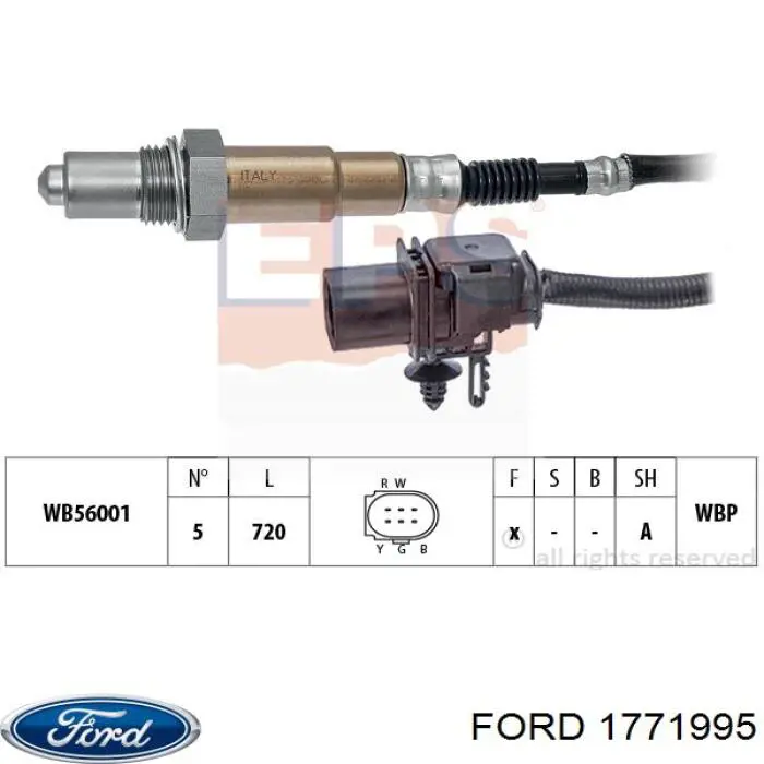 Sonda lambda, sensor de oxigênio até o catalisador Ford 1771995 preço, a partir de 109,27 USD