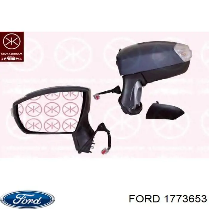 1773653 Ford Espelho de retrovisão esquerdo