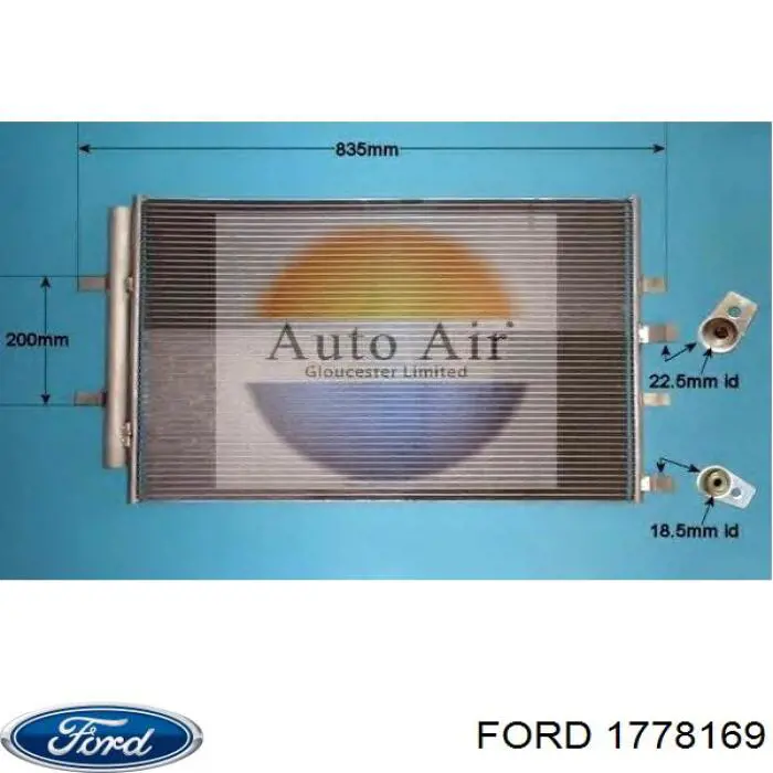 1778169 Ford Radiador de aparelho de ar condicionado