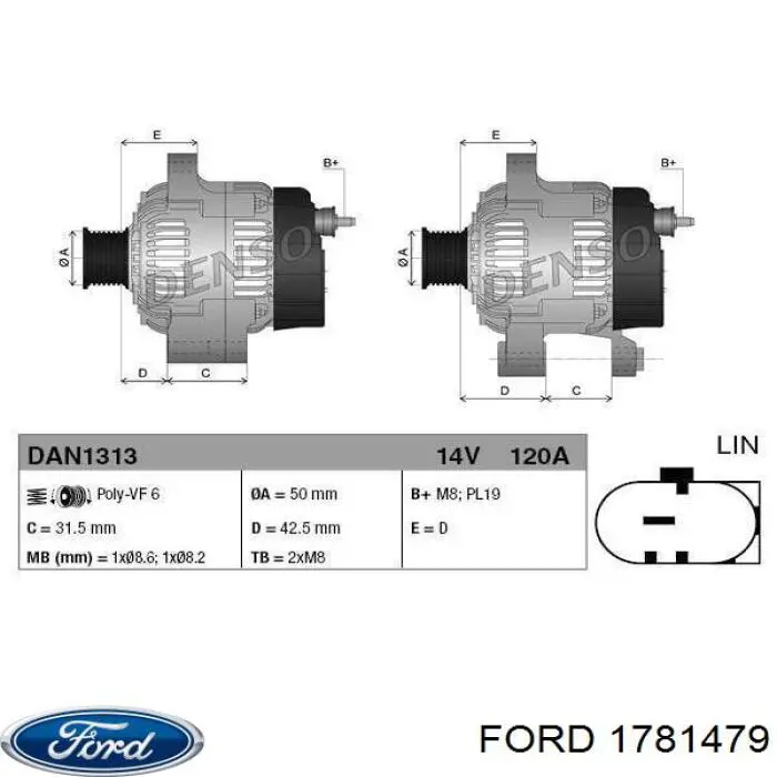 1781479 Ford Gerador