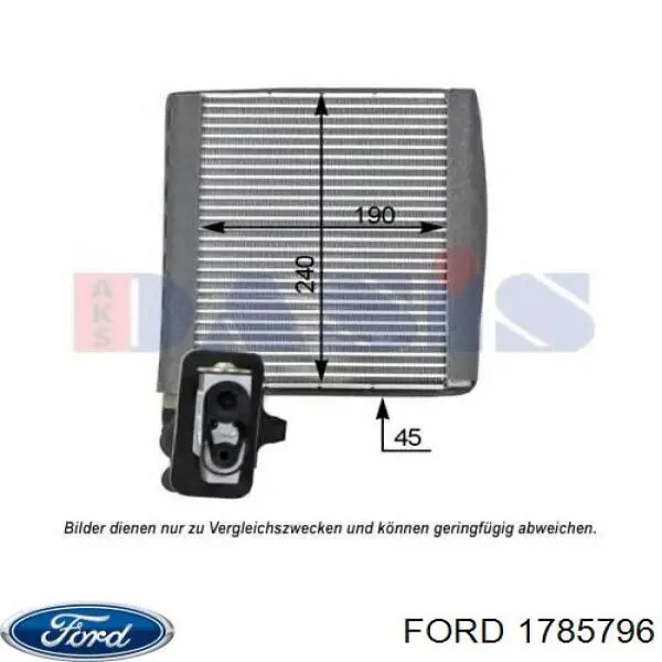 1785796 Ford Vaporizador de aparelho de ar condicionado