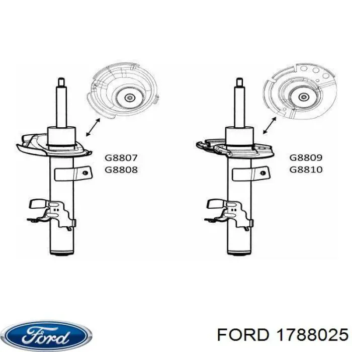 Amortecedor dianteiro esquerdo Ford 1788025 preço, a partir de 67,72 USD