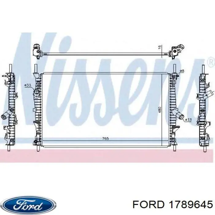 Radiador de esfriamento de motor Ford 1789645 preço, a partir de 184,41 USD