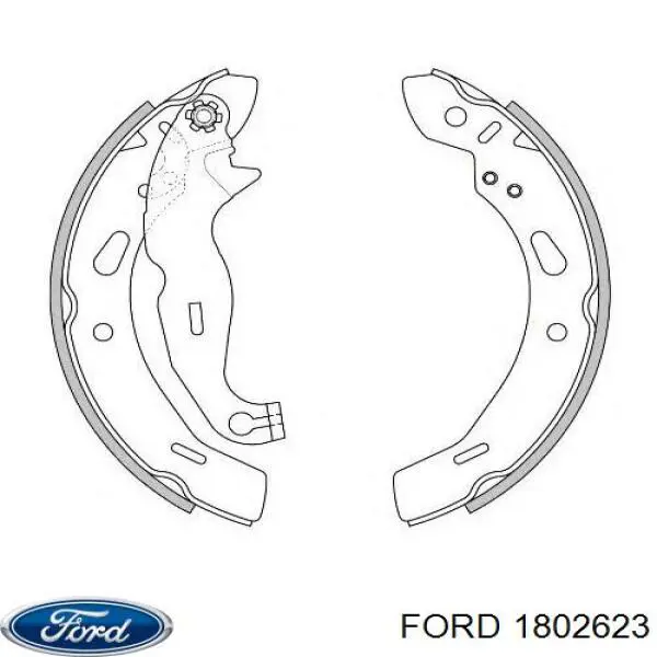 Sapatas do freio traseiras de tambor Ford 1802623 preço, a partir de 37,47 USD